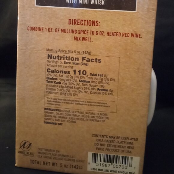 MULLED WINE - SPICE AND MUG GIFT SET WITH MINI WHISK - Holiday Gift - NEW SEALED - Picture 3 of 3